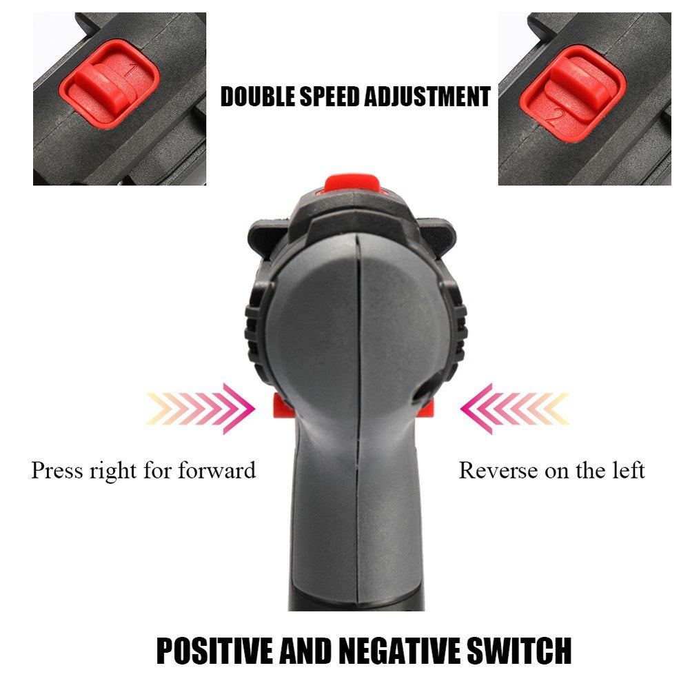 EU Plug 36V Multi-functional Electric Cordless Drill High-power Lithium Battery Wireless Rechargeable Hand Drills Brush Motor Home DIY Electric Power Tools