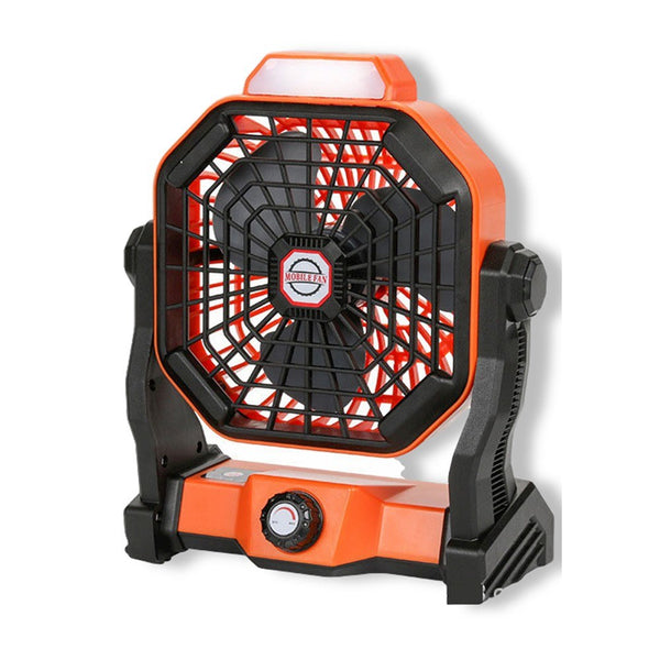 Portable Camping Fan 5200mAh Battery Operated Powered Fan Outdoor Personal USB Desk Fan with Light and Hook