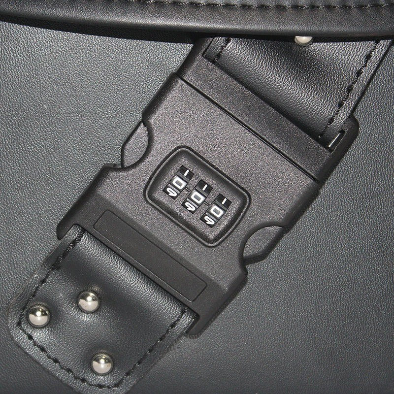 1Pair Motorcycle Saddlebag PU Leather Side Bags Universal Storage Organizer Portable Pouches Waterproof with Combination Lock