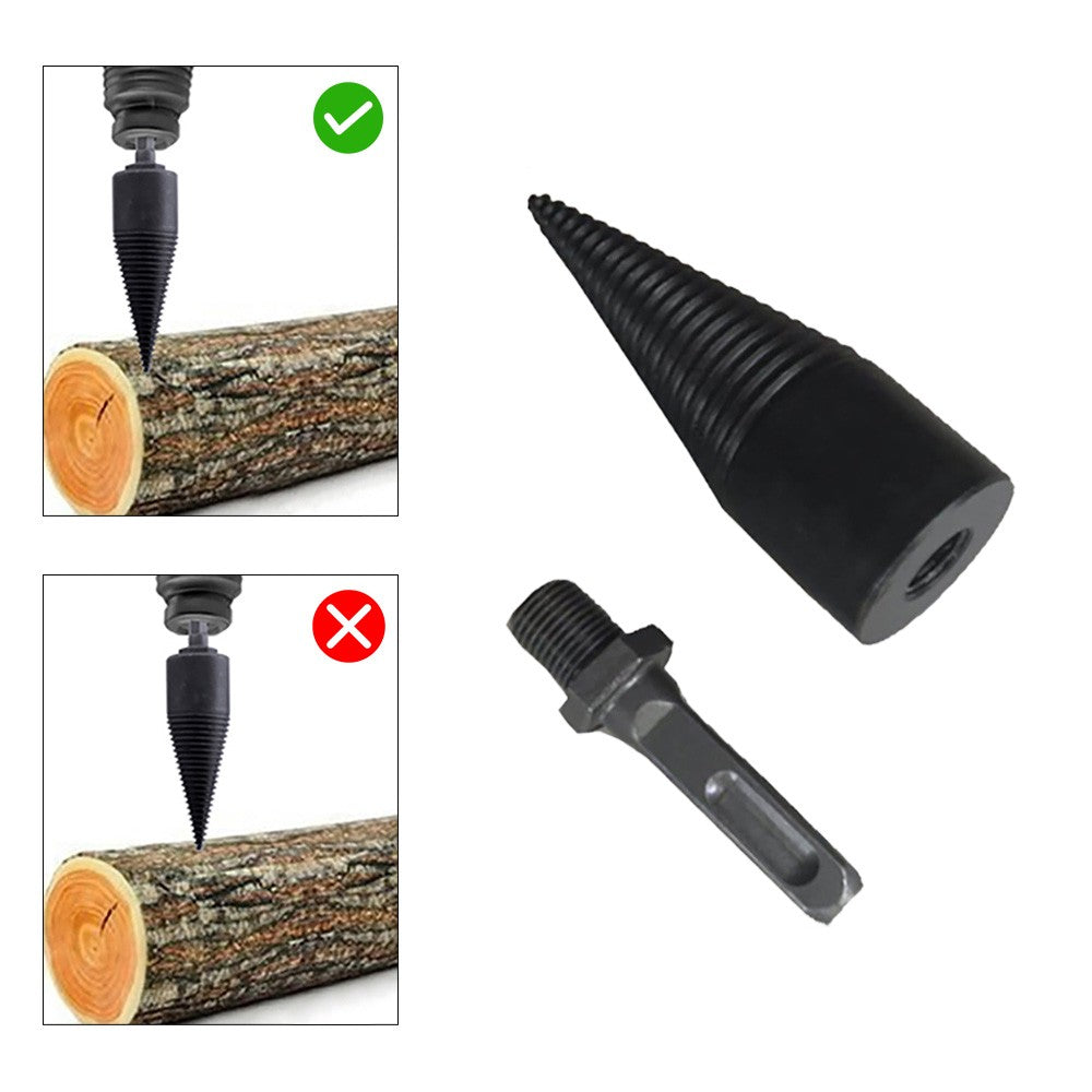 3Pcs Replaceable Shank Square Round Hex 42mm Sharp Head Firewood Drill Bit for Electric Drill