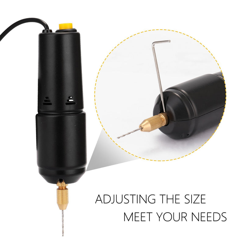 Z-U36 Mini Electric Drill USB 5V Power Handheld Drill Bits Puncher Rotary Tool DIY Grinding Tool for Jewelry Crafting PCB Resin