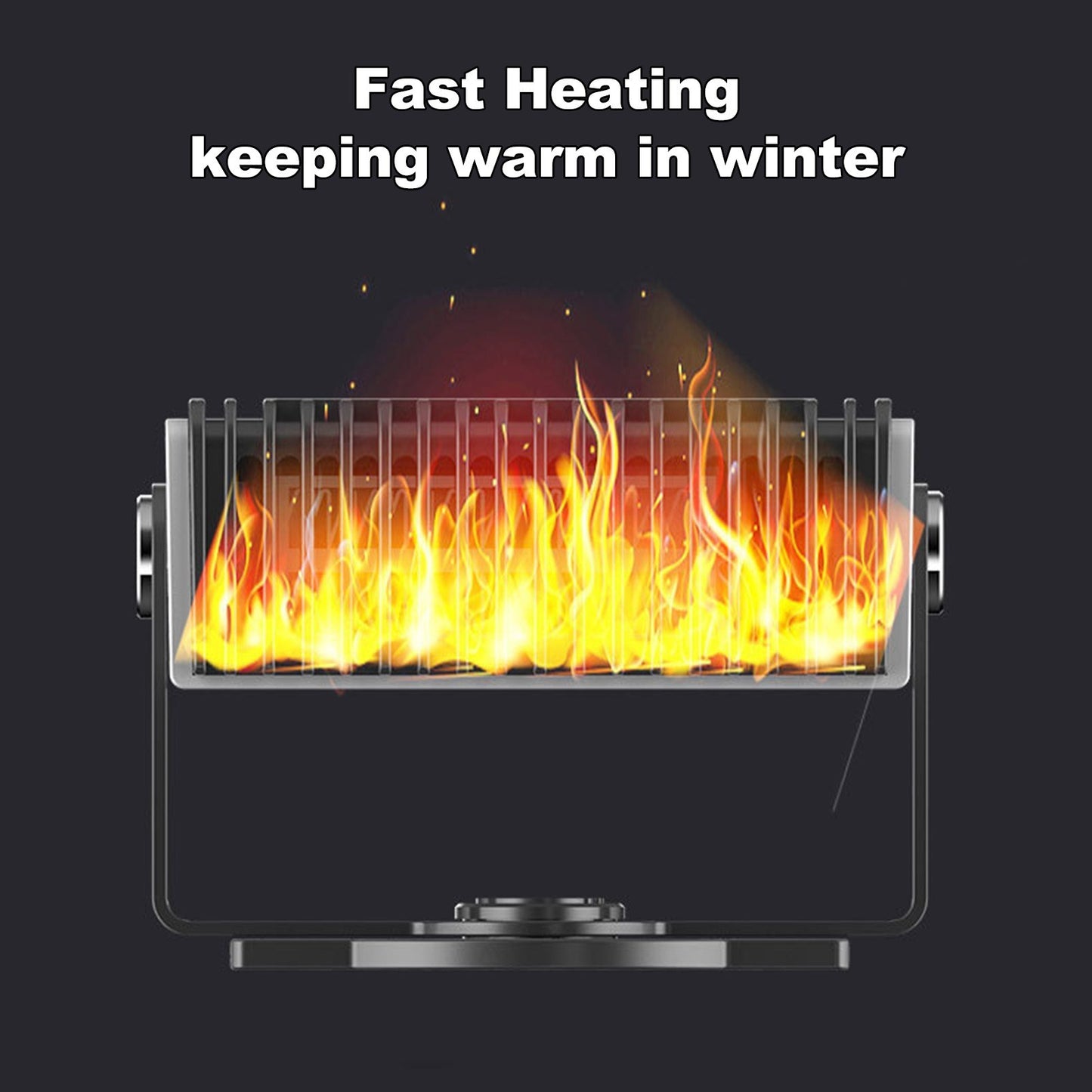 12V Car Heater 150W 2-in-1 Auto Heater Fan Fast Heating Cooling Air Purify 180-degree Rotary Defroster Defogger