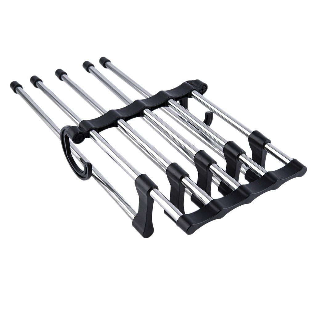 1pc Closet Organizer Trouser Pants Ties Scarf Shawl Rack Hanger Space Saving Organizer
