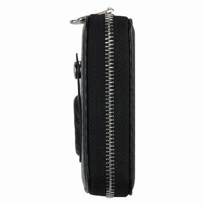RFID Blocking Card Holder PU Leather Zipper Wallet with Built-in Case for Apple AirTag