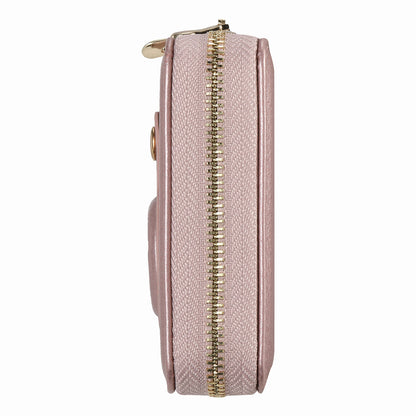 RFID Blocking Card Holder PU Leather Zipper Wallet with Built-in Case for Apple AirTag