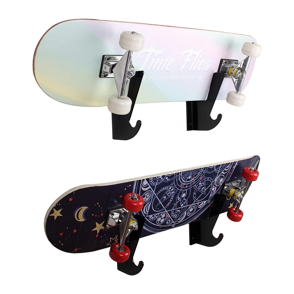YX008 One Pair Skateboard Longboard Wall Hanger Storage Mount Rack Organizer Display Holder