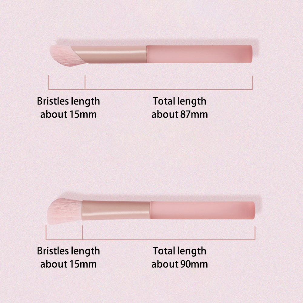 10Pcs / Set Makeup Tool Soft Artificial Fiber Brush Kit for Eye Shadow, Highlight, Foundation Powder (with Storage Bag)
