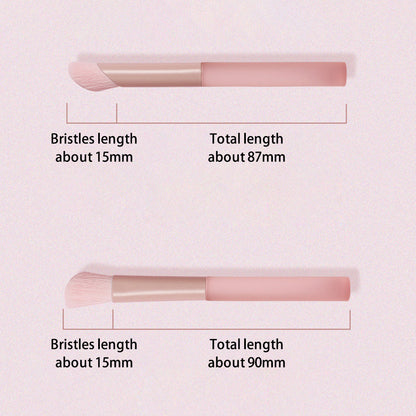 10Pcs / Set Makeup Tool Soft Artificial Fiber Brush Kit for Eye Shadow, Highlight, Foundation Powder (with Storage Bag)