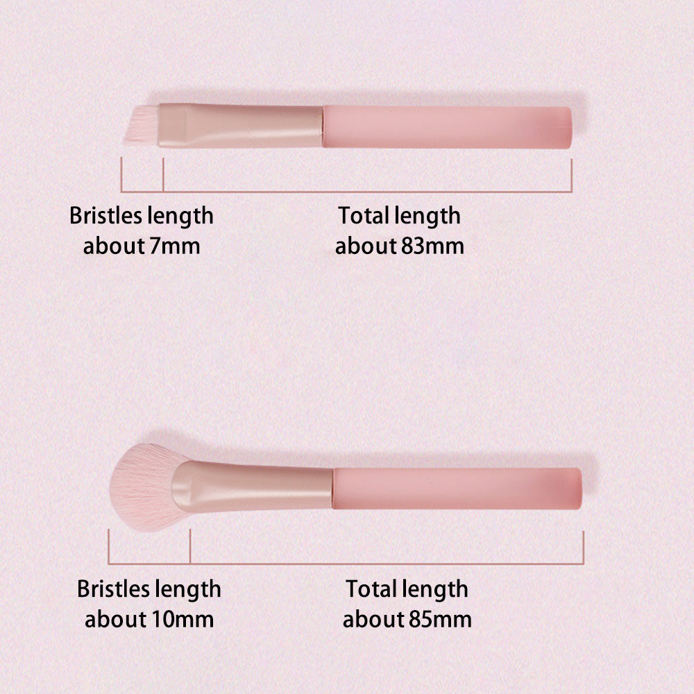 10Pcs / Set Makeup Tool Soft Artificial Fiber Brush Kit for Eye Shadow, Highlight, Foundation Powder (with Storage Bag)