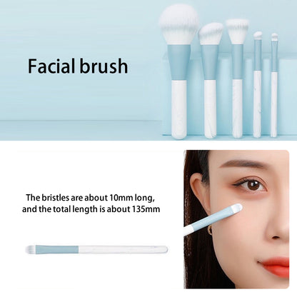 12Pcs / Set Soft Artificial Fiber Brush Set for Eye Shadow, Highlight, Foundation Powder (with Storage Pouch)