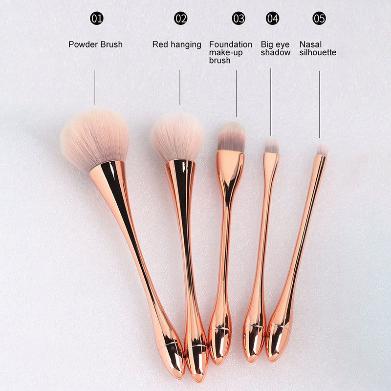 1 Set Eyeshadow Makeup Brushes Soft Fiber Brush Set for Foundation Powder, Blusher