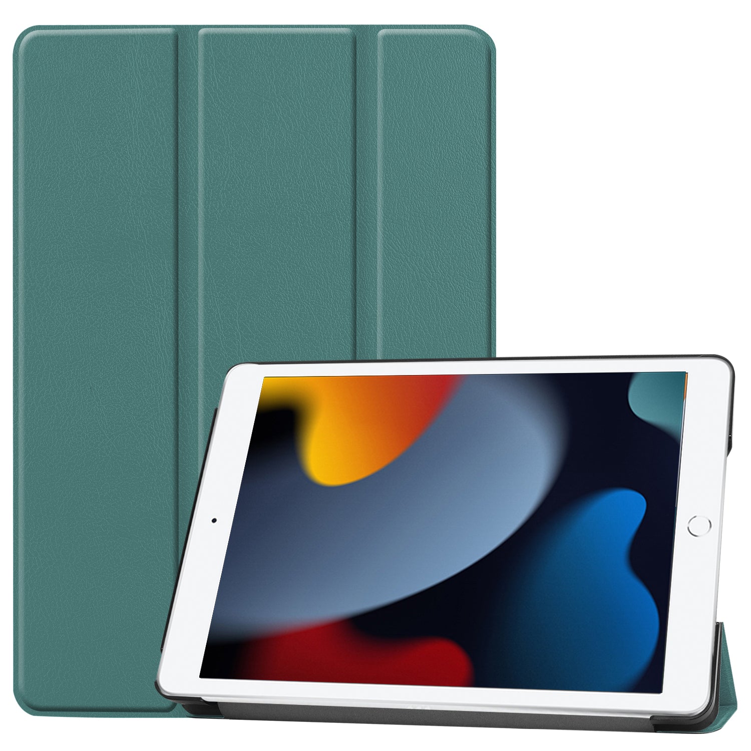For iPad 10.2 (2021) / (2020) / (2019) Tri-fold Stand Cover PU Leather Protective Smart Tablet Case with Auto Sleep / Wake