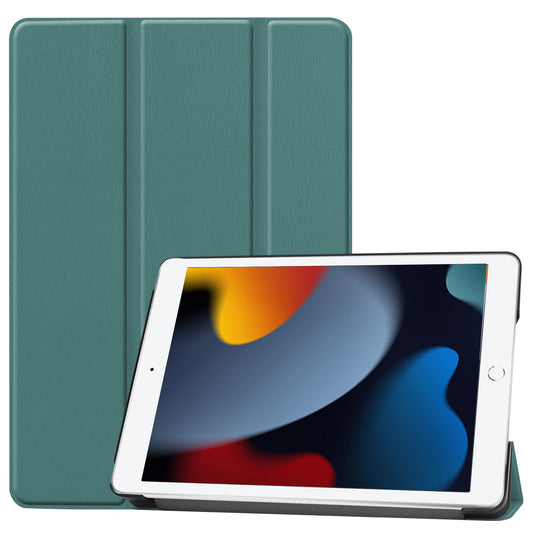 For iPad 10.2 (2021) / (2020) / (2019) Tri-fold Stand Cover PU Leather Protective Smart Tablet Case with Auto Sleep / Wake