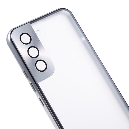 For Samsung Galaxy S22+ 5G Magnetic Metal Frame Phone Case Double Sided Tempered Glass Full Protective Cover with Lock Buckle