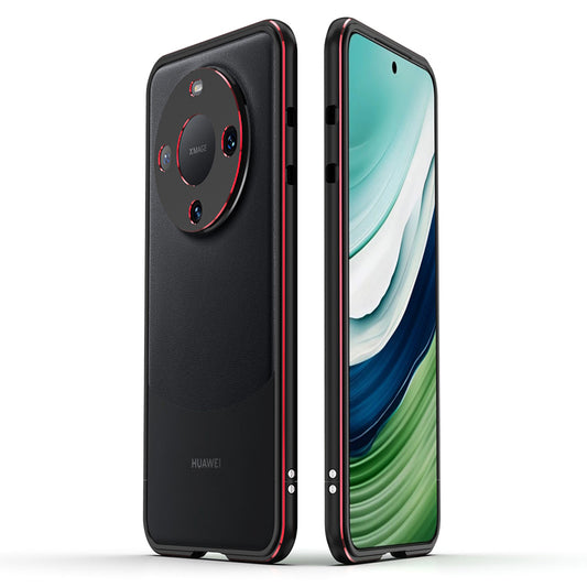 For Huawei Mate 60 Scratch-resistant Aluminum Alloy Frame Bumper Case with Camera Lens Protector