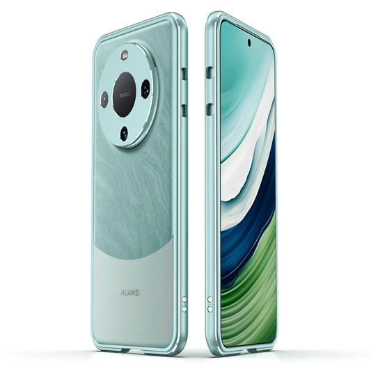 For Huawei Mate 60 Scratch-resistant Aluminum Alloy Frame Bumper Case with Camera Lens Protector