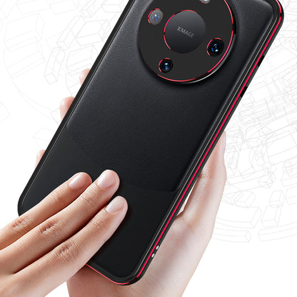 For Huawei Mate 60 Scratch-resistant Aluminum Alloy Frame Bumper Case with Camera Lens Protector