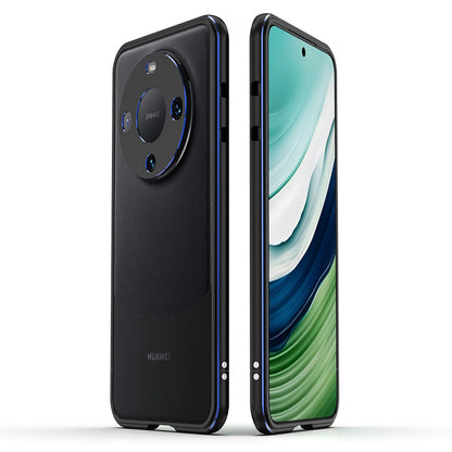 For Huawei Mate 60 Scratch-resistant Aluminum Alloy Frame Bumper Case with Camera Lens Protector