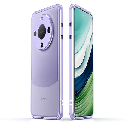 For Huawei Mate 60 Scratch-resistant Aluminum Alloy Frame Bumper Case with Camera Lens Protector