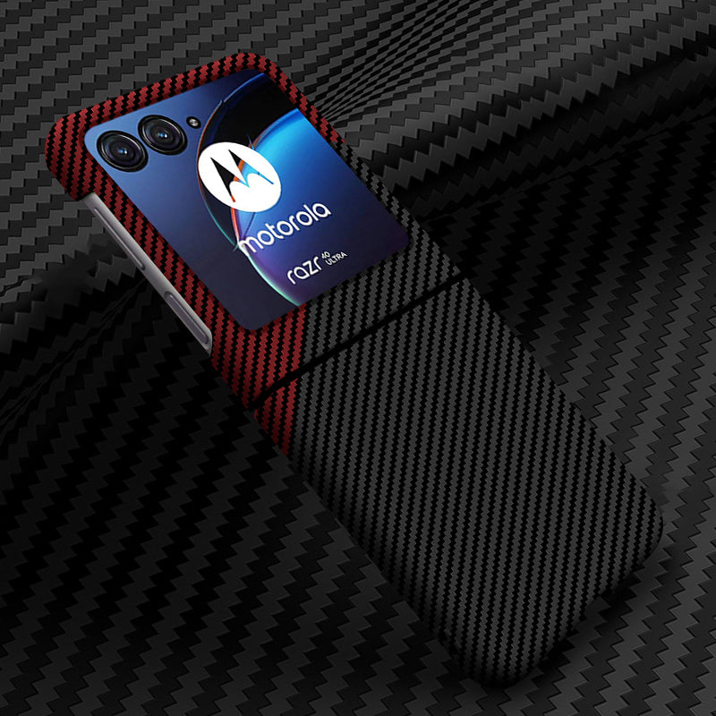 For Motorola Razr 40 Ultra 5G Carbon Fiber Texture Phone Case Anti-drop PC Phone Cover