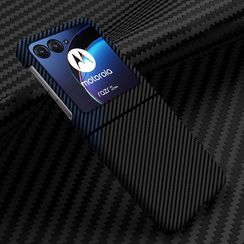 For Motorola Razr 40 Ultra 5G Carbon Fiber Texture Phone Case Anti-drop PC Phone Cover