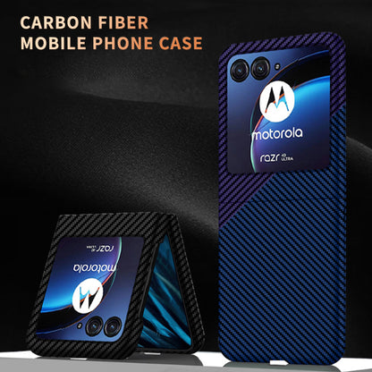 For Motorola Razr 40 Ultra 5G Carbon Fiber Texture Phone Case Anti-drop PC Phone Cover