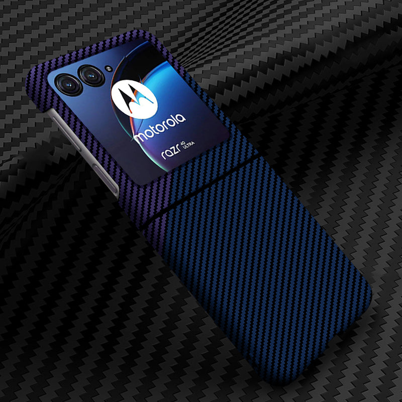 For Motorola Razr 40 Ultra 5G Carbon Fiber Texture Phone Case Anti-drop PC Phone Cover
