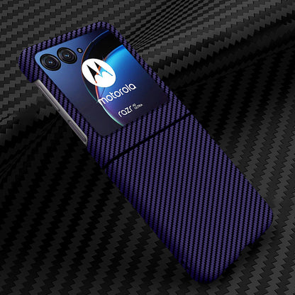 For Motorola Razr 40 Ultra 5G Carbon Fiber Texture Phone Case Anti-drop PC Phone Cover