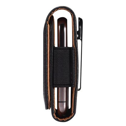 Litchi Texture PU Leather Phone Pouch for 6.2-6.5 Mobile Phones Horizontal Wasit Belt Bag with Back Buckle