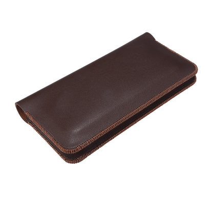Clutch Bag for Dual 6.7''-6.9'' Phone Nappa Texture Microfiber Leather Cash Cards Holder Long Slim Coin Purse Wallet, Size: XL