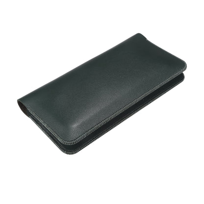 Clutch Bag for Dual 6.7''-6.9'' Phone Nappa Texture Microfiber Leather Cash Cards Holder Long Slim Coin Purse Wallet, Size: XL
