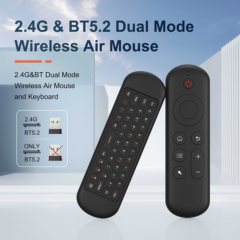 M5 2.4G+BT 5.2 Dual Mode Wireless Air Mouse Keyboard Fly Mouse Wireless Remote for Android TV Box / PC / Smart TV / Projector / HTPC