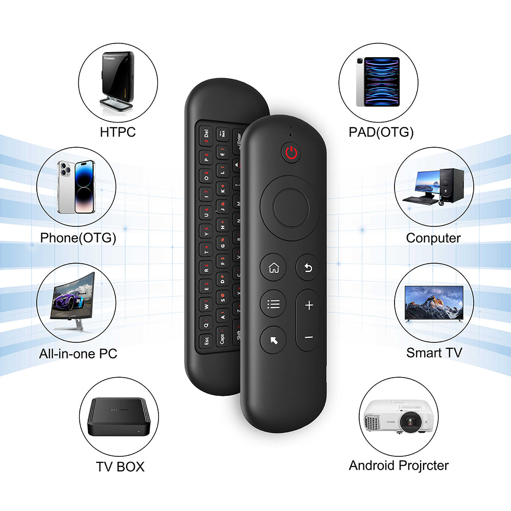 M5 2.4G+BT 5.2 Dual Mode Wireless Air Mouse Keyboard Fly Mouse Wireless Remote for Android TV Box / PC / Smart TV / Projector / HTPC