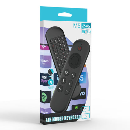 M5 2.4G+BT 5.2 Dual Mode Wireless Air Mouse Keyboard Fly Mouse Wireless Remote for Android TV Box / PC / Smart TV / Projector / HTPC