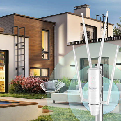 WAVLINK WS-WN572HG3-A AC1200 Outdoor WiFi Extender with POE Dual Band 2.4GHz / 5GHz Wireless Routers with 4x7dBi Antenna