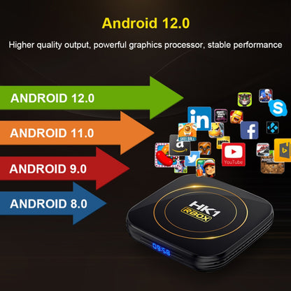 HK1 RBOX-H8S 4K Ultra HD Smart TV Box Dual-band WiFi Android 12.0 TV Box (2GB+16GB)