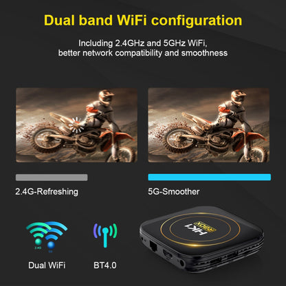 HK1 RBOX-H8S 4K Ultra HD Smart TV Box Dual-band WiFi Android 12.0 TV Box (2GB+16GB)