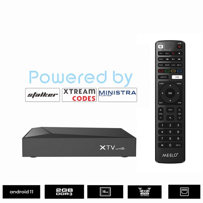 XTV Air HD 4K Android TV Box 2GB+16GB Network Set Top Box with Infrared Remote Controller