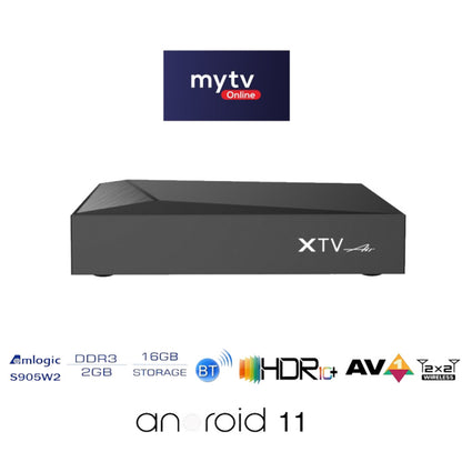 XTV Air HD 4K Android TV Box 2GB+16GB Network Set Top Box with Infrared Remote Controller