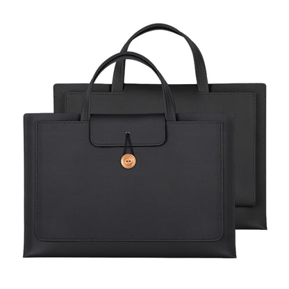 15 / 15.4 / 16 Inch Laptop Carrying Bag Handbag PU Leather Surface Protection Sleeve 3-Layer Notebook Computer Pouch