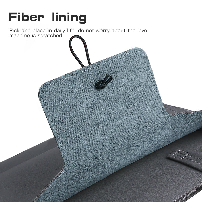 15 / 15.4 / 16 Inch Laptop Carrying Bag Handbag PU Leather Surface Protection Sleeve 3-Layer Notebook Computer Pouch