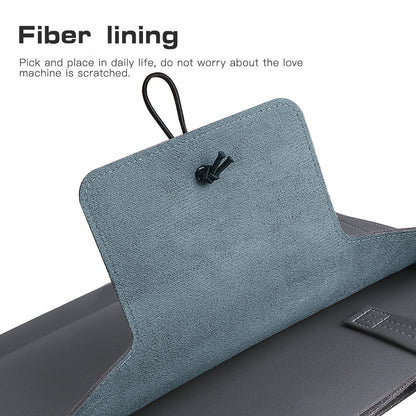15 / 15.4 / 16 Inch Laptop Carrying Bag Handbag PU Leather Surface Protection Sleeve 3-Layer Notebook Computer Pouch