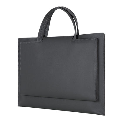 15 / 15.4 / 16 Inch Laptop Carrying Bag Handbag PU Leather Surface Protection Sleeve 3-Layer Notebook Computer Pouch