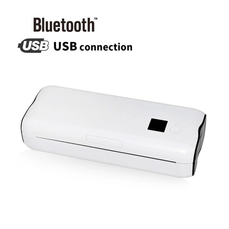 A4 Mini Phone Bluetooth USB Connection Inkless Printer Rechargeable ABS Thermal Photo Printer with 50 Print Papers