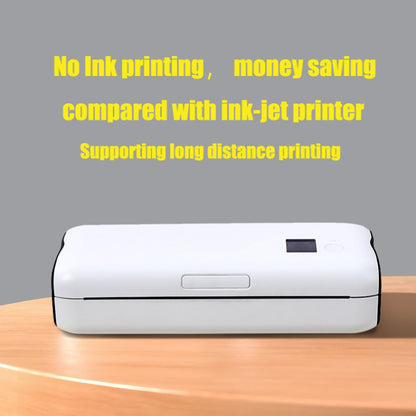 A4 Mini Phone Bluetooth USB Connection Inkless Printer Rechargeable ABS Thermal Photo Printer with 50 Print Papers