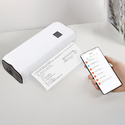 A4 Mini Phone Bluetooth USB Connection Inkless Printer Rechargeable ABS Thermal Photo Printer with 50 Print Papers