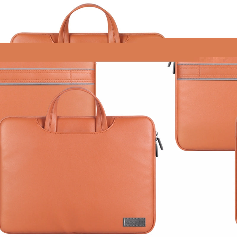 15'' Tablet Sleeve Handbag Shoulder Bag PU Leather Waterproof Computer Cover with Accessories Bag