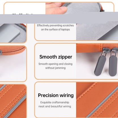 15'' Tablet Sleeve Handbag Shoulder Bag PU Leather Waterproof Computer Cover with Accessories Bag