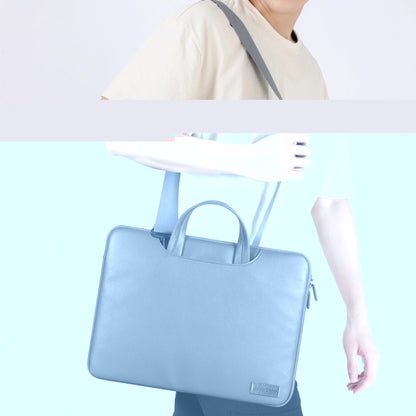 15'' Tablet Sleeve Handbag Shoulder Bag PU Leather Waterproof Computer Cover with Accessories Bag