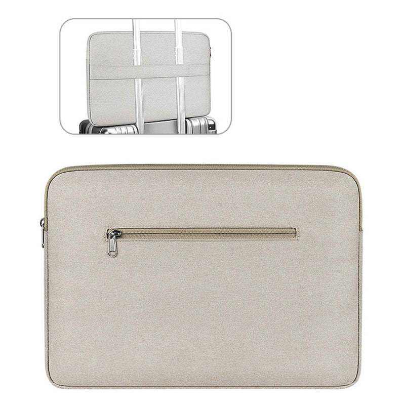 13.3 Inch Waterproof Notebook Sleeve Portable Laptop Computer Zipper Bag (with Pull Rod Strap)